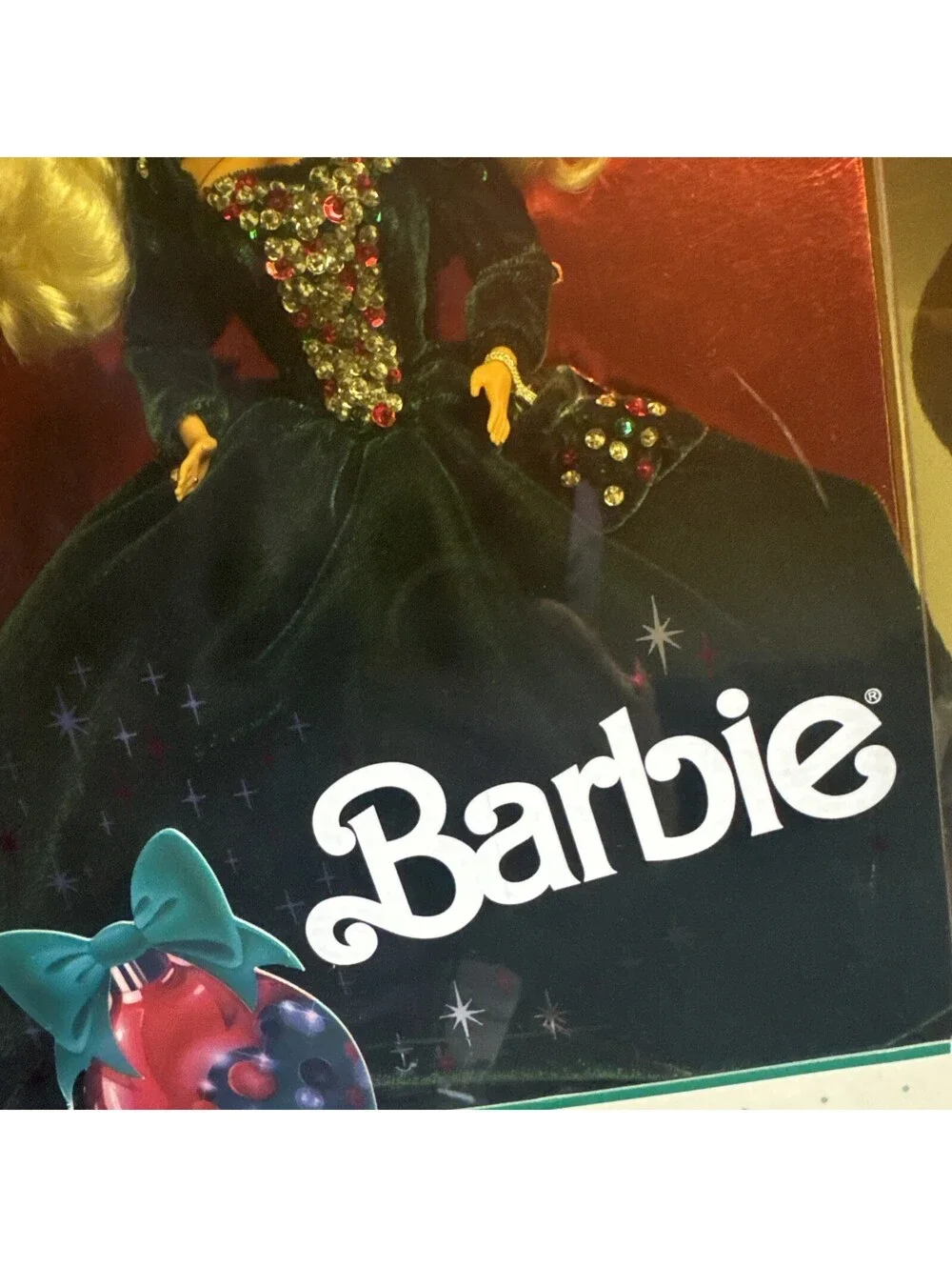 Vtg Holiday Barbie Special Edition Doll Mattel 1991 #1871 Not Mint Green Velvet